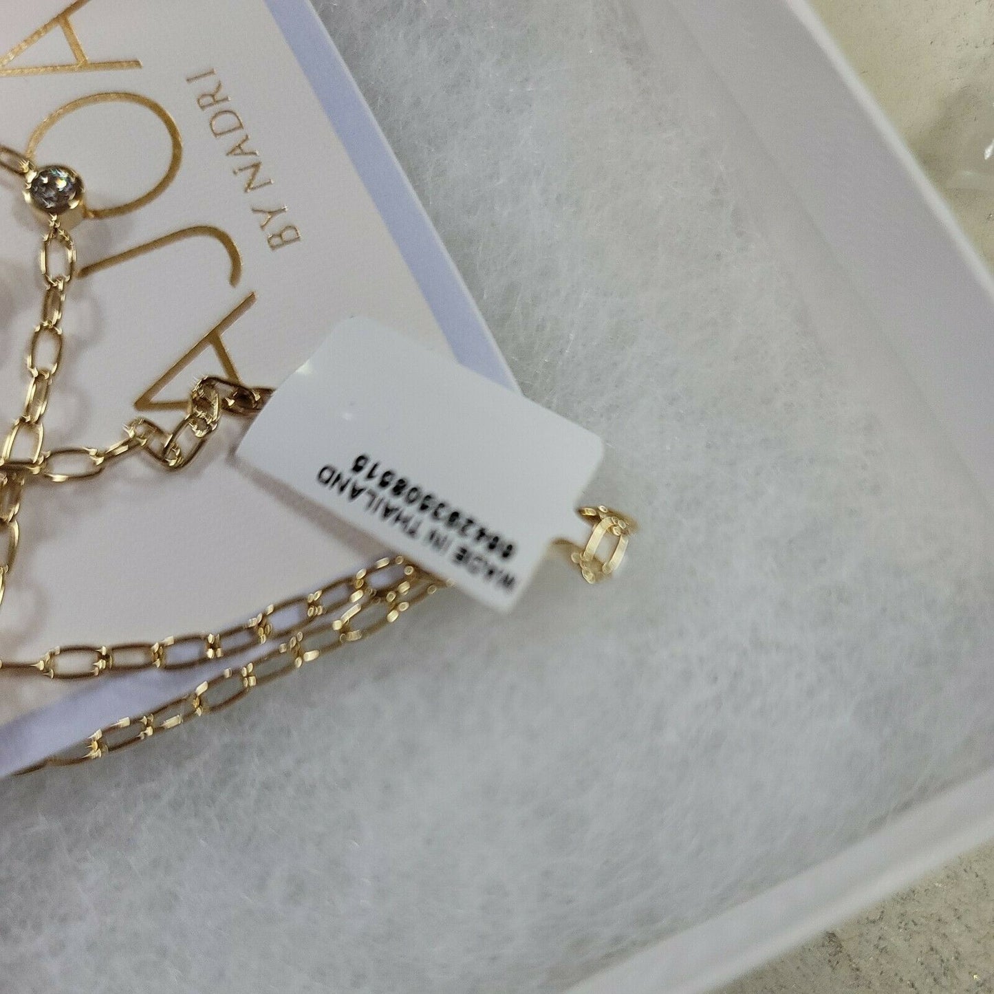 NADRI Ajoa Lynx Cubic Zirconia Layered Necklace up to 18" Gold-Plated MSRP $75