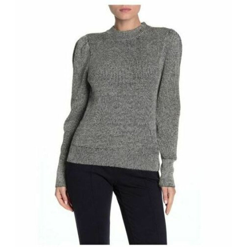 Free Press Pullover Sweater Plaited Long Sleeve Sweater Mock Neck Black Size XL