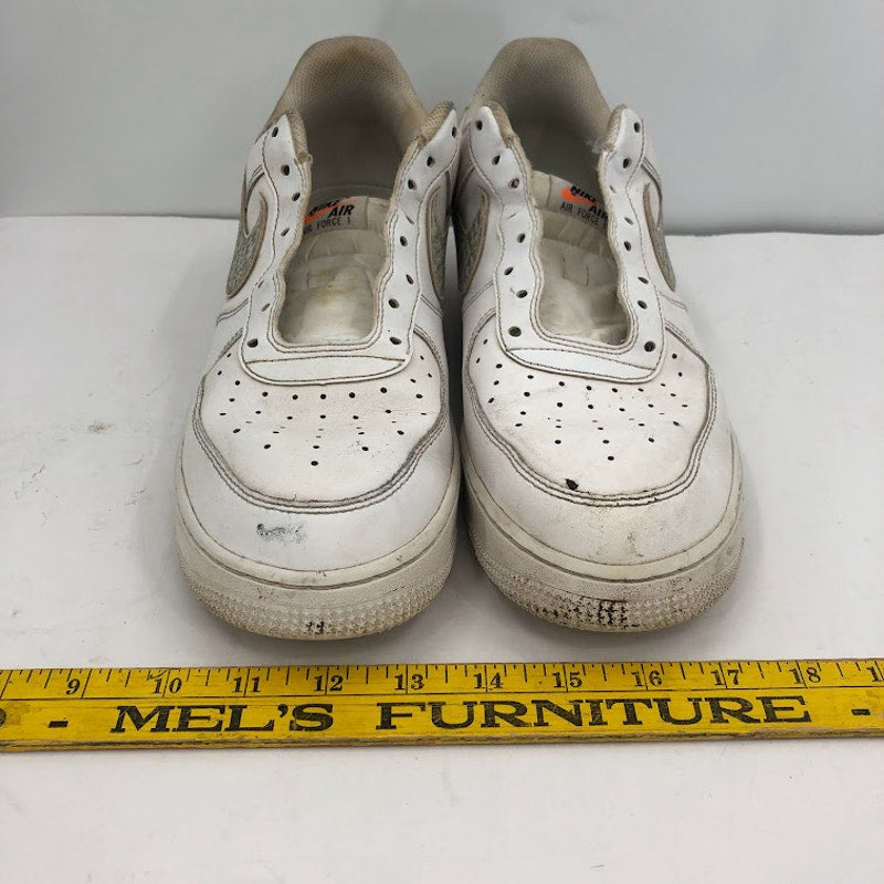 Nike Air Force ! Men's Size 11 No shoestrings white gray