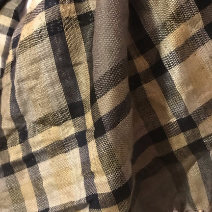 Macy’s Cold Weather Plaid Brown Fringe Scarf Wrap