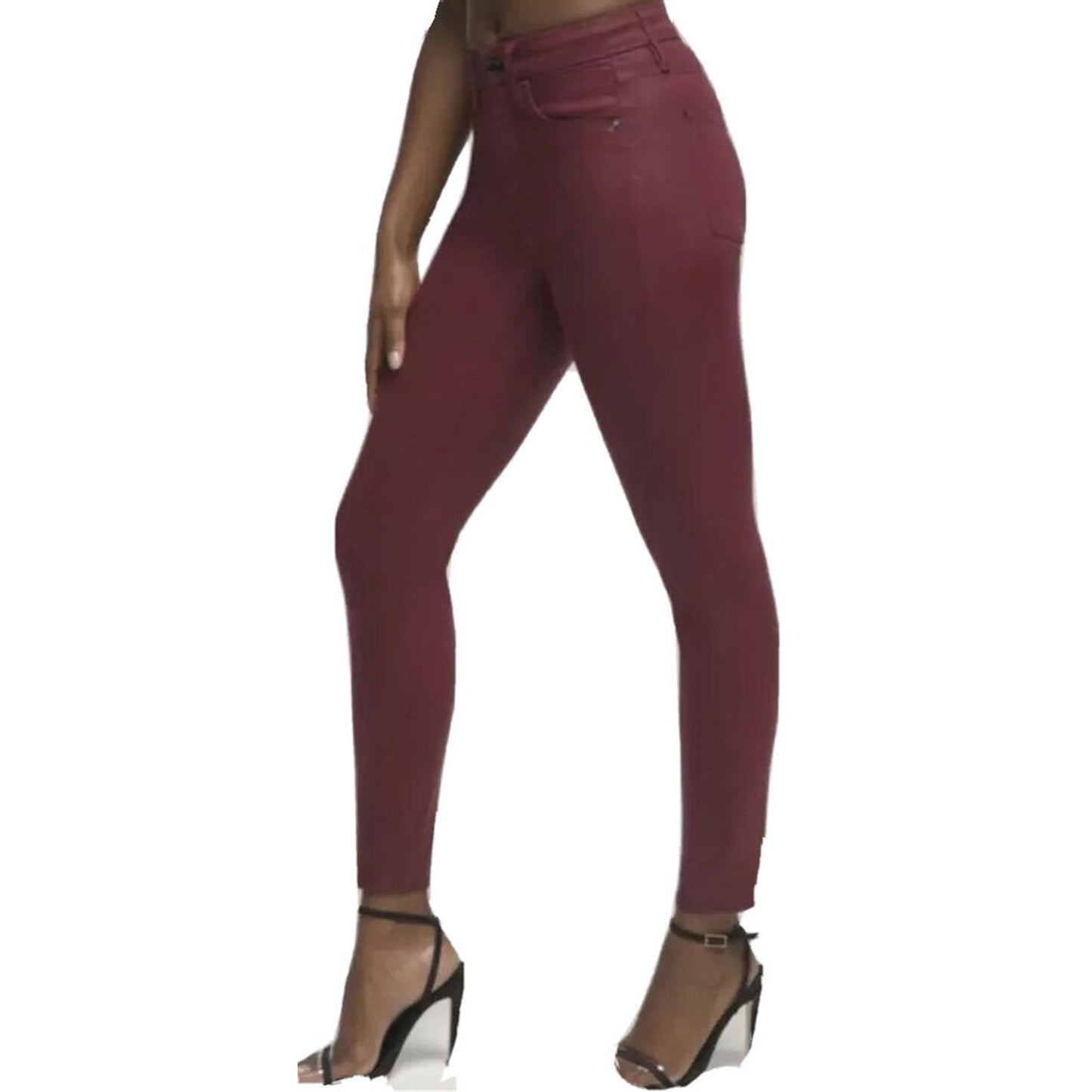 Good American Skinny Sculpting Super Stretch Jeans Sz 6/28 in Burgundy NWT
