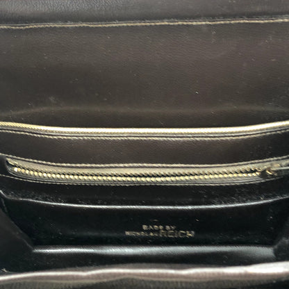 Nicholas Reich Brown Alligator Leather Purse Accordion Pocket Book Hand Bag