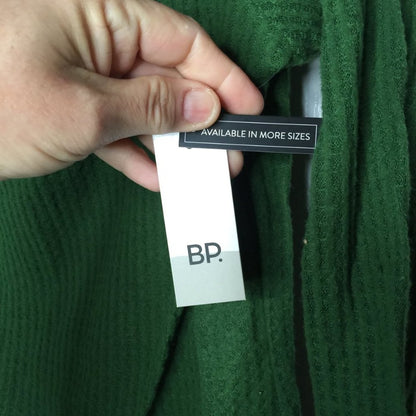 Bp. Off the Shoulder Neckline Knit Top Long Sleeves Green Pastures Medium NEW