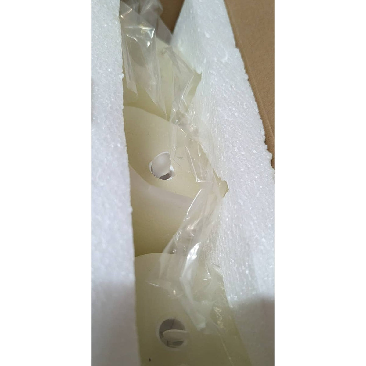Flicker Candle Set of Three Beige Flameless LED 6" Pillar Faux Wax with Remote