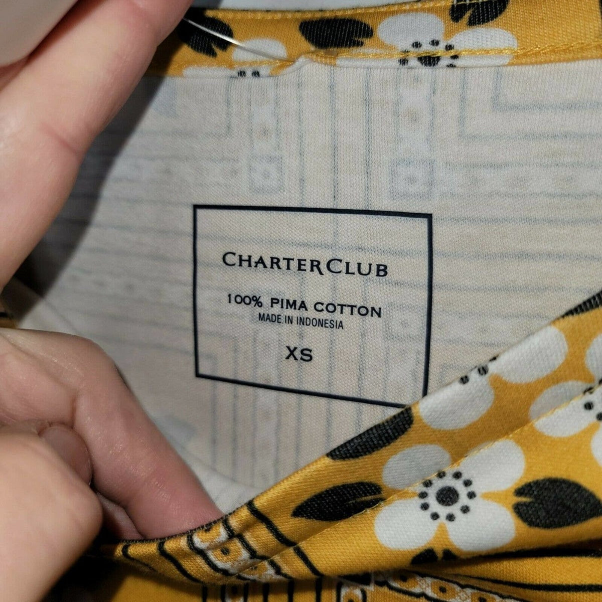 Charter Club 3/4 Sleeve Boat Neck Tunic X-Small