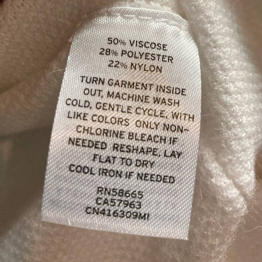 Caslon Top Extra Small/XS White NEW Loose Oversize Inside-Out Sweater Dolman
