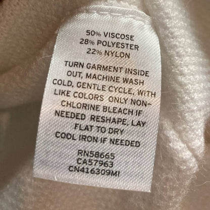 Caslon Top Extra Small/XS White NEW Loose Oversize Inside-Out Sweater Dolman