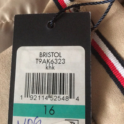 Tommy Hilfiger NEW Beige Ribbon Trim Pants Size 16 Bristol Capri