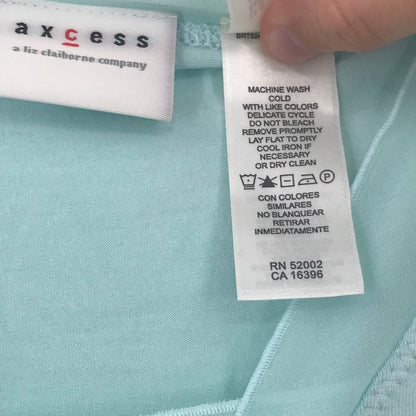 Axcess Liz Claiborne Company Sleeveless V-Neck Tank Top Aqua Large