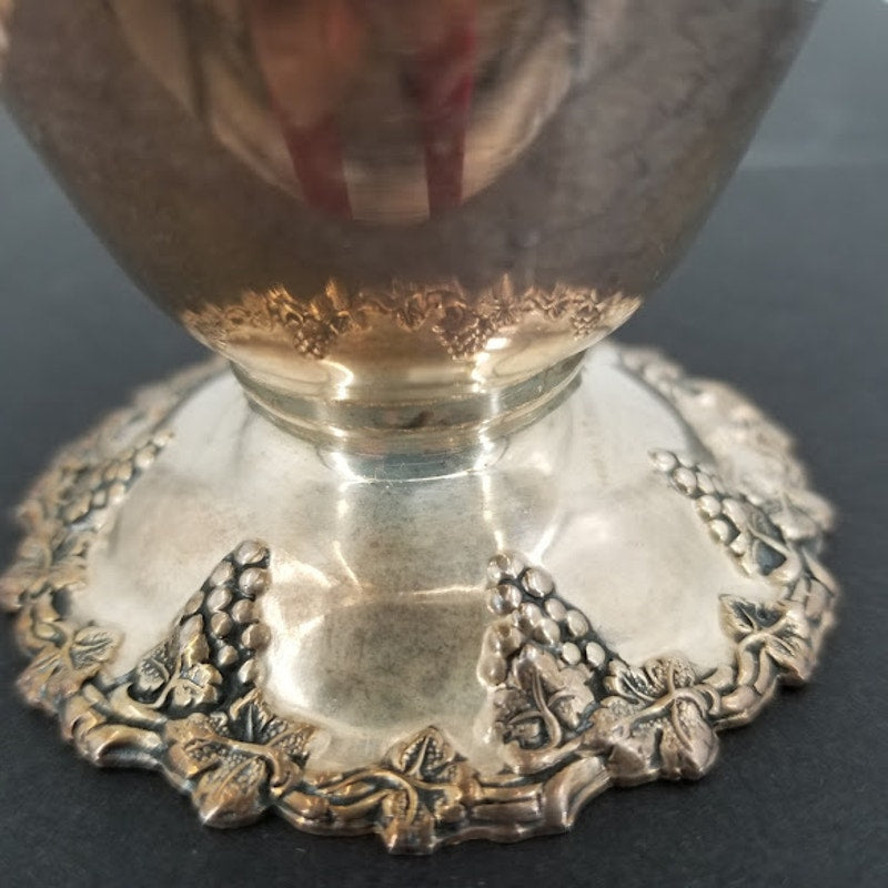Vintage Signed DG Alpaka Silver Pedestal Footed Wine Cups German Set of Six