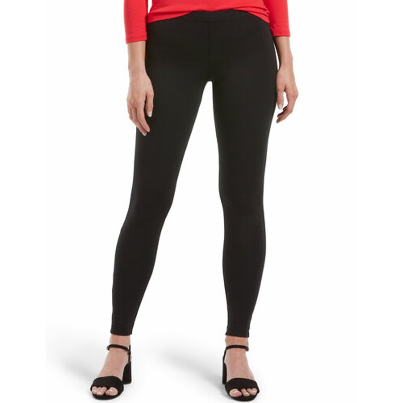 Hue Blackout Opaque Look Tights High Waisted Ponte Leggings Navy Size X-Small