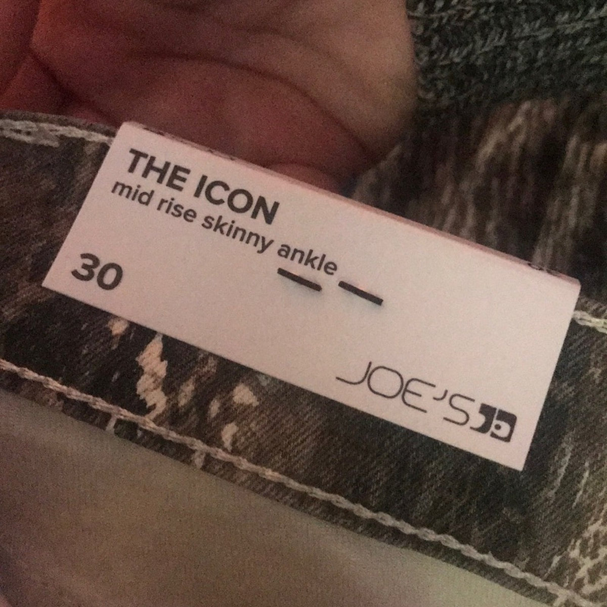 Joe’s NEW Snake Skin Pattern Jeans Icon Mid Rise Skinny Ankle Size 30