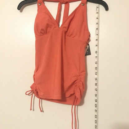 NWT Hula Honey Juniors' Shimmer Rib Halter Tankini Size XSmall