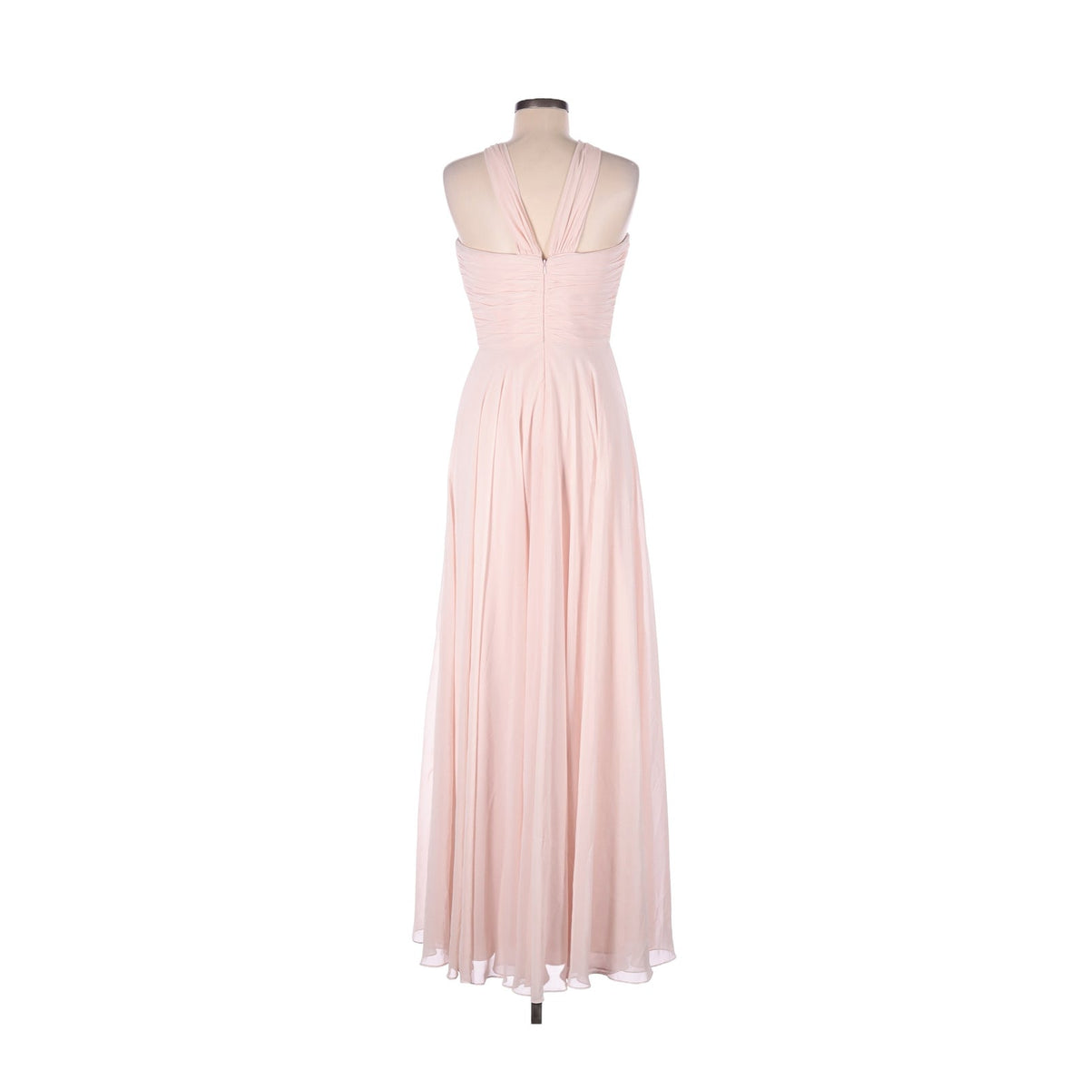 Dessy Collection Light Blush NEW RuCHED Bodice Chiffon Formal Dress Gown Size 4