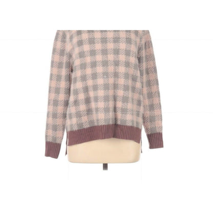 Susina NWT Classic Checkered Pullover Sweater Long Sleeve Crew Neck Size MP