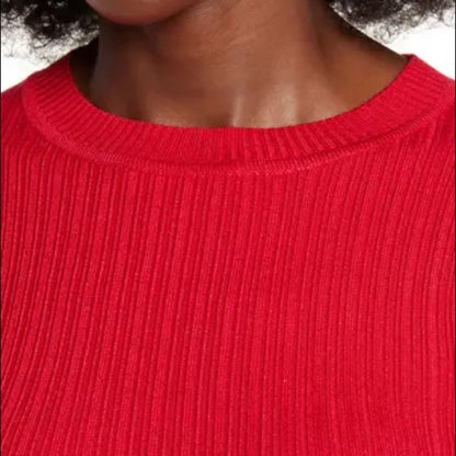Love by Design NWT Red Skivvy Ribbed Sweater Large