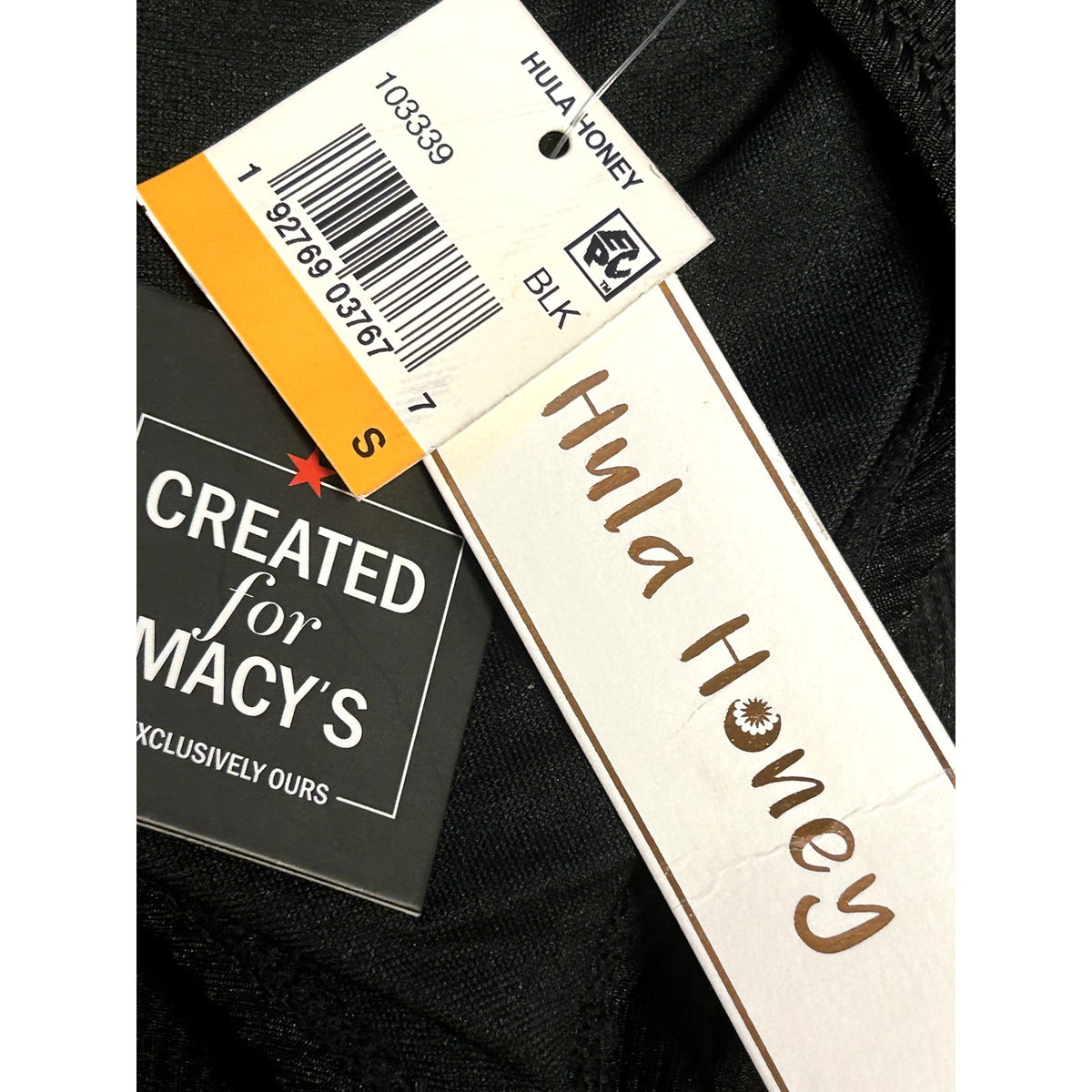 Hula Honey NWT Black Juniors' Ribbed Halter Tankini Swim Top Small