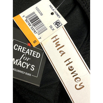 Hula Honey NWT Black Juniors' Ribbed Halter Tankini Swim Top Small