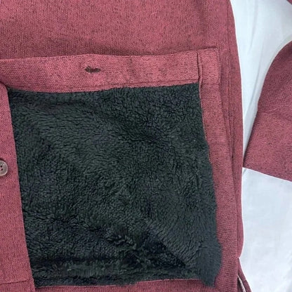 Weatherproof Mens Faux Fur-Lined Button Shirt Sz XL/Extra Large Red Mahogany NWT