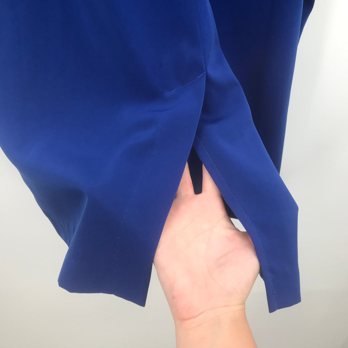 City Girl by Nancy Bolen vintage nerdy Straight & Pencil Midi Skirt Blue 14