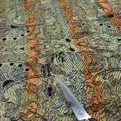 Metallic copper black throw fringe BOHO damaged coverlet crafting artwork teddie