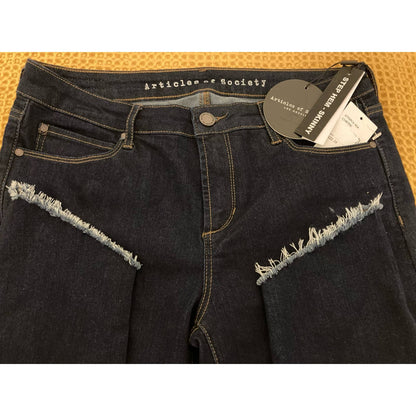 Articles of Society Womens Soft Step Hem Skinny Jeans Size 29/US 8 Dark Blue NWT