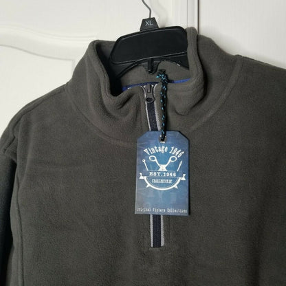 NWT Vintage 1946 Fleece Knit Pullover Sweater XL Winter Fall Long Sleeve 1/4 zip