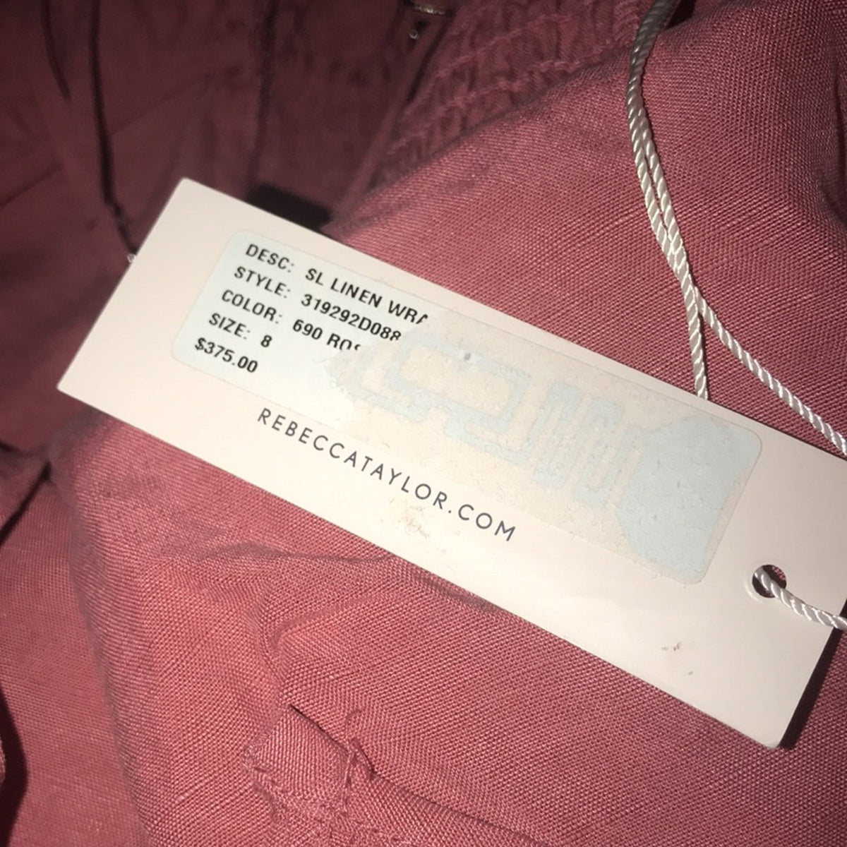 Rebecca Taylor Ruffle Detail Cotton & Linen Dress Size 8