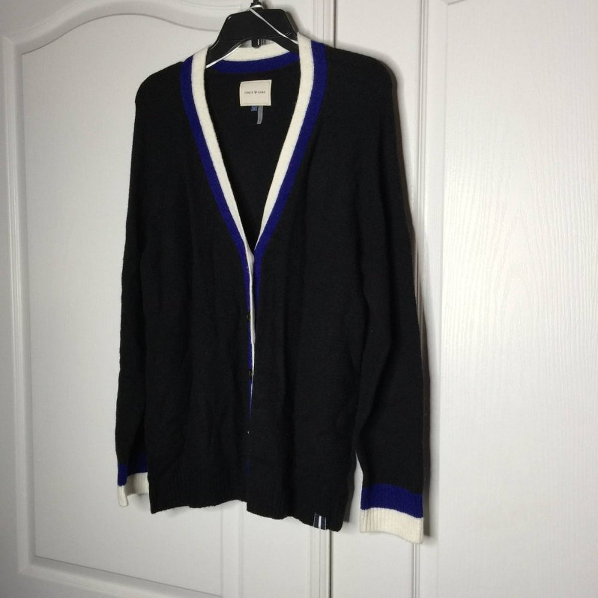 Court and Rowe Cardigan Sweater Long Sleeve Striped Size Small Cozy
