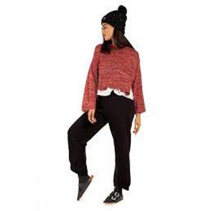 Free People Prism Space Dye Sweater Pullover Sweater Oversized Raw Hem Medium