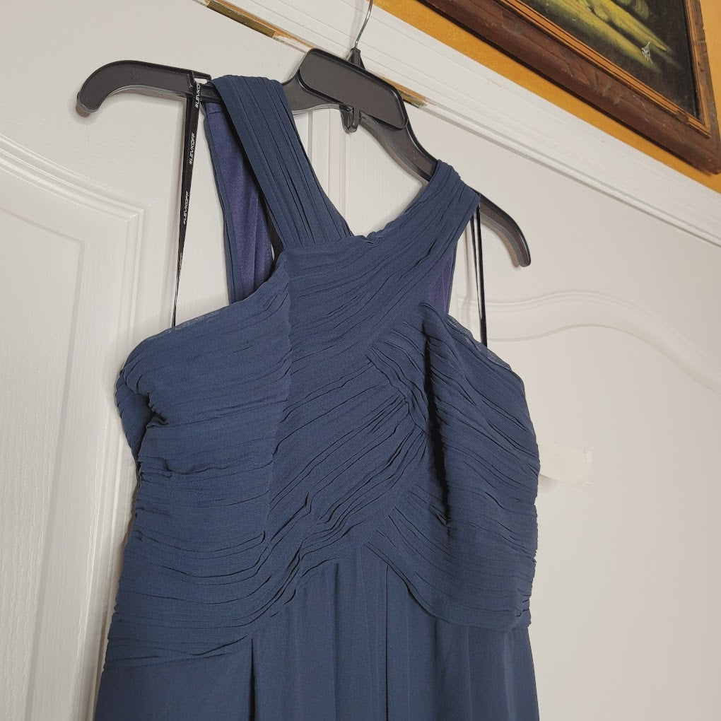 LevKoff Maxi Formal Sleeveless Black Chiffon Sleeveless A-line Dress Size 6 NEW