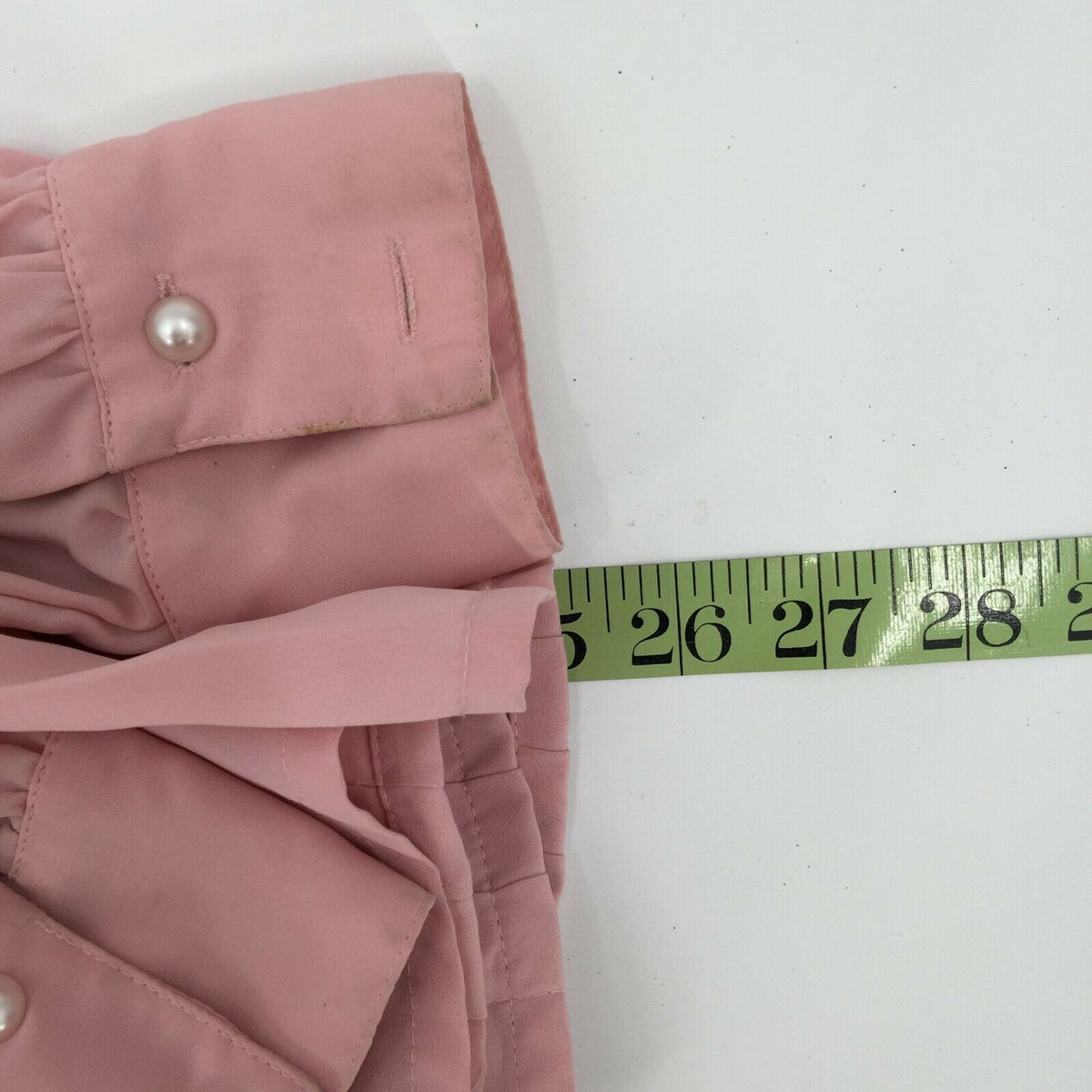Yves St. Clair Vintage Pleated Blouse Top Puff Sleeve Shoulder Pad Pink 10