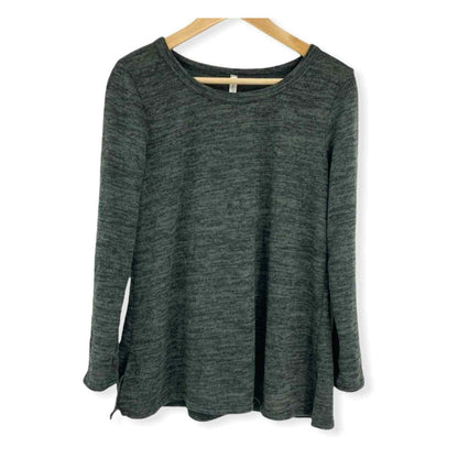 Forgotten Grace Women's Brushed Hacci Pullover Tunic Top Small Hunter Green NWT