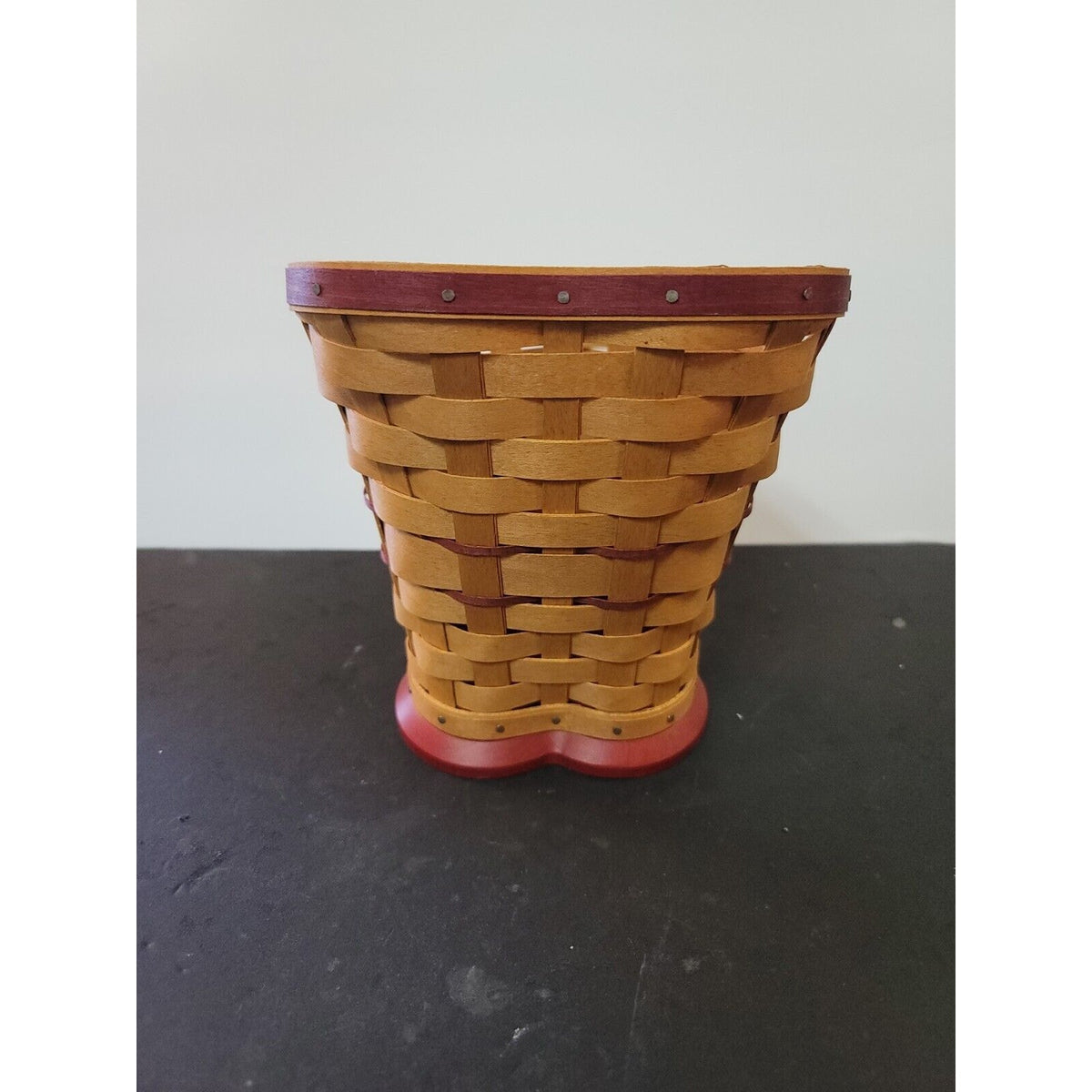 PAIR Of Two 2008 Longaberger WOVEN Sweetheart True Love Heart Shaped Baskets