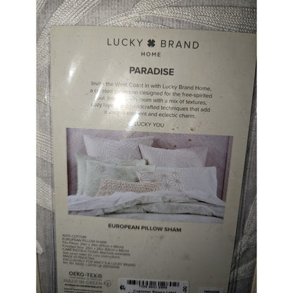 Lucky Brand Paradise Cotton 230-Thread cotton 26x26 European Pillow Sham