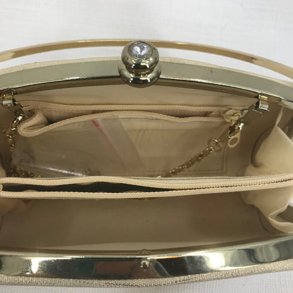 Vintage Women's Party Gold Clutch Hand Purse Bag Gold Chain Hard side