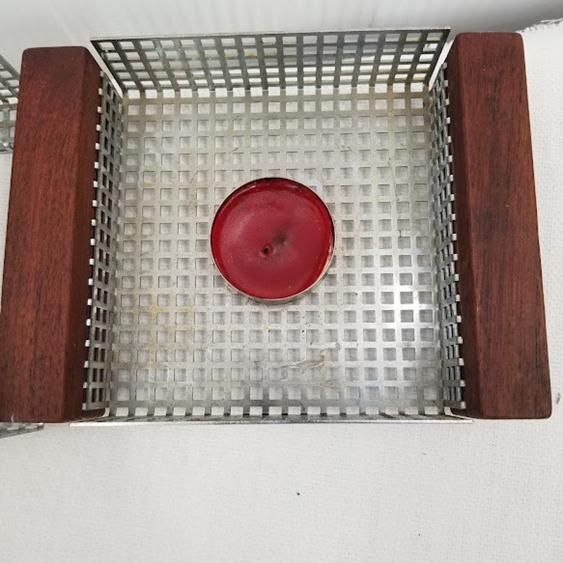 Brabantia Vintage 60s Era Hot Plate Bruin Brown Dutch Kitchen Retro Candle Box