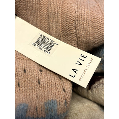La Vie Rebecca Taylor NWT Fair Isle Turtleneck Sweater Oatmeal Combo XS