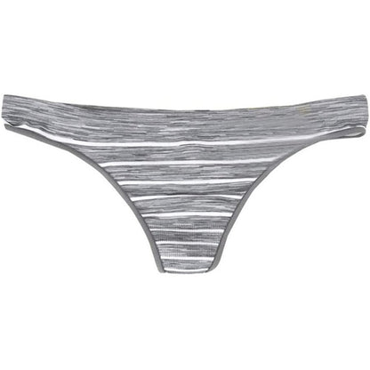 Jenni by Jennifer Moore Seamless Sissy Thong Grey Stripe Size Medium