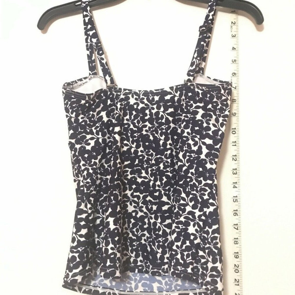 Bliss Floral Adjustable Strap Tankini Top Swimwear Size 6
