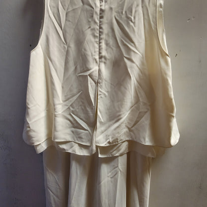 Reiss Viola Cream Layered size 16 dress midi NEW plus formal summer sleeveless