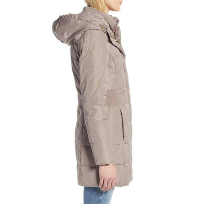 Cole Haan Signature Women's Cashew Hooded Down Feather Jacket Size Small NWT