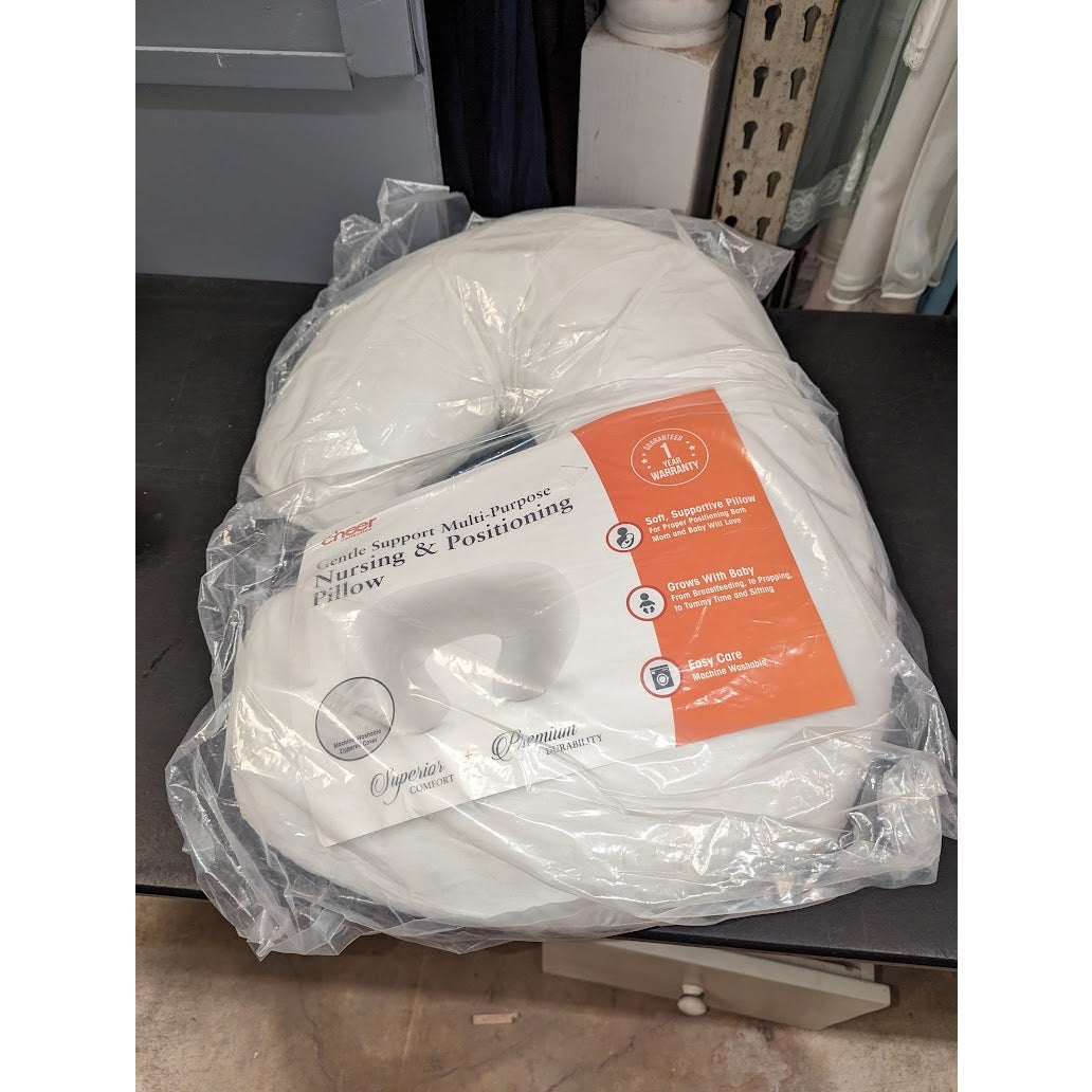 Cheer Collection Comfortable Bamboo Nursing Pillow for Mom and Baby20 x 27 White