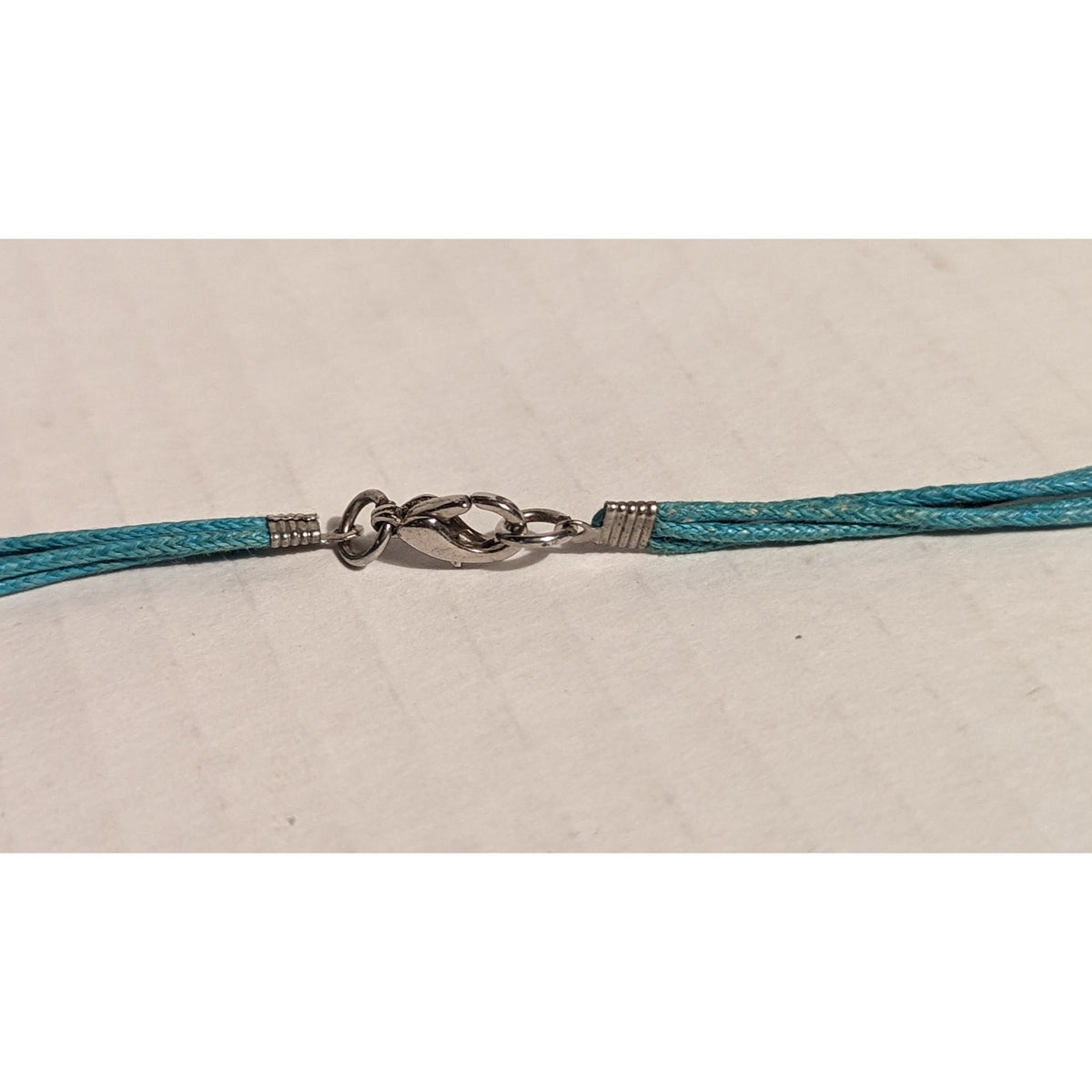 Vintage Costume Jewelry Wooden Nuts Seed Beaded Blue Green Chunky Necklace Faded
