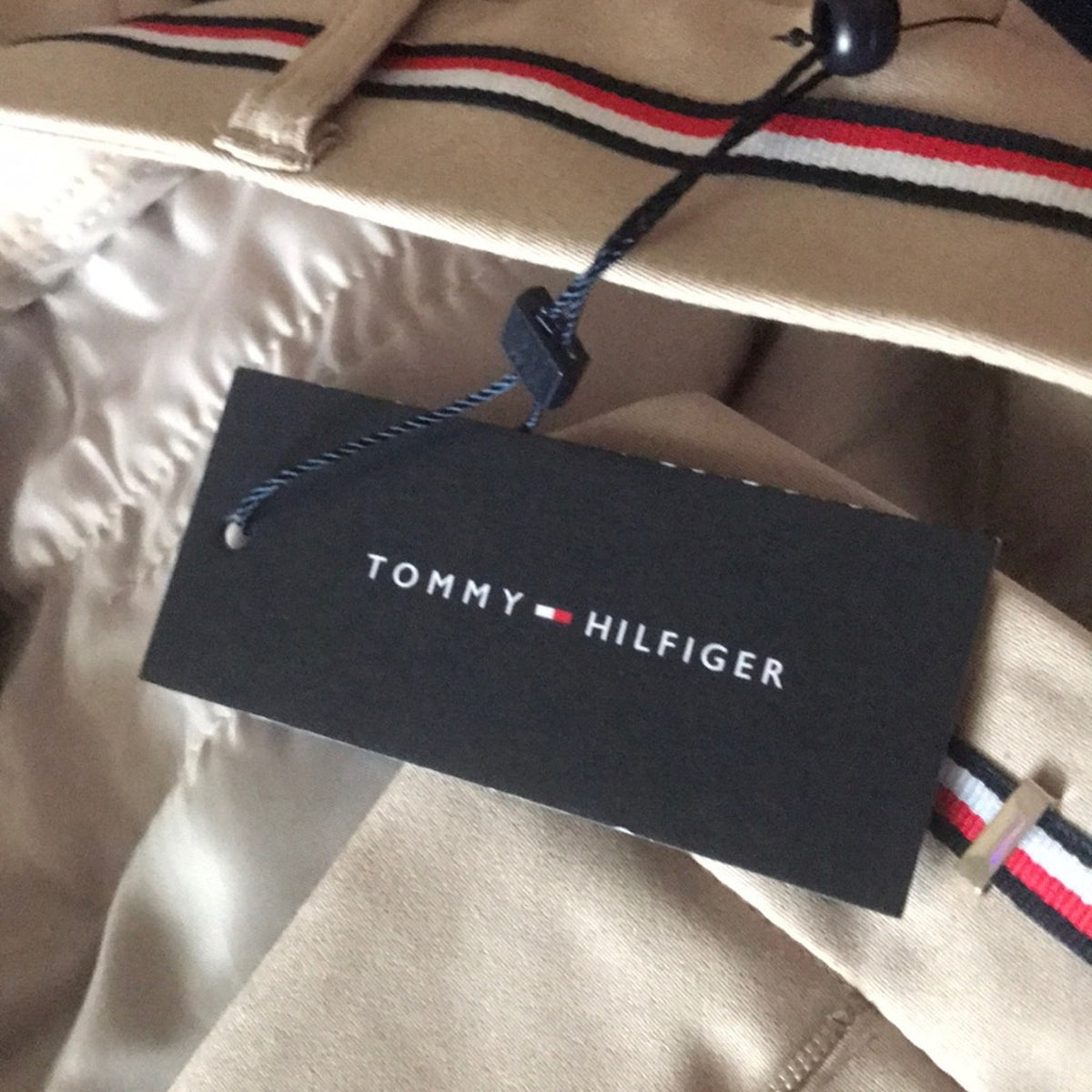 Tommy Hilfiger NEW Beige Ribbon Trim Pants Size 16 Bristol Capri