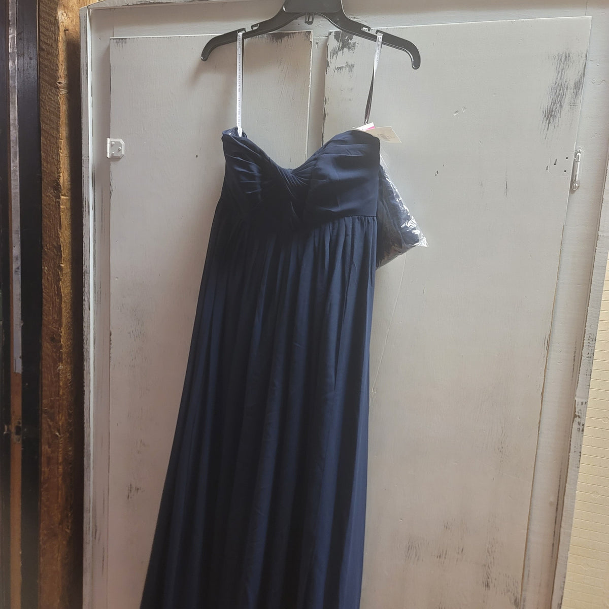 JENNY Yoo Navy Mira Convertible Bridesmaid Formal Dress Size 8 new Scarf Straps
