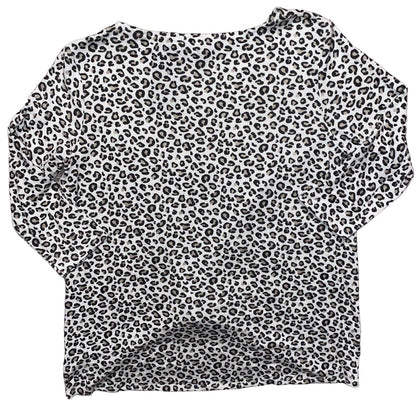 Gibsonlook Soft Knit Twist Front 3/4 Sleeve Top Sz Medium Cheetah Print NWT