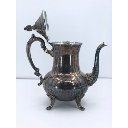 Towle Silverplated Vintage Tea Pot kettle Teapot handle Shell footed