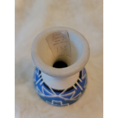 VIntage Sioux Pottery Small Vase INDIGENOUS Tribal Ethnic 4" Signed SWIFT EAGLE