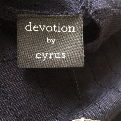 Devotion by Cyrus NEW Navy Blue Scallop Trim Mock Neck Tank Size Large